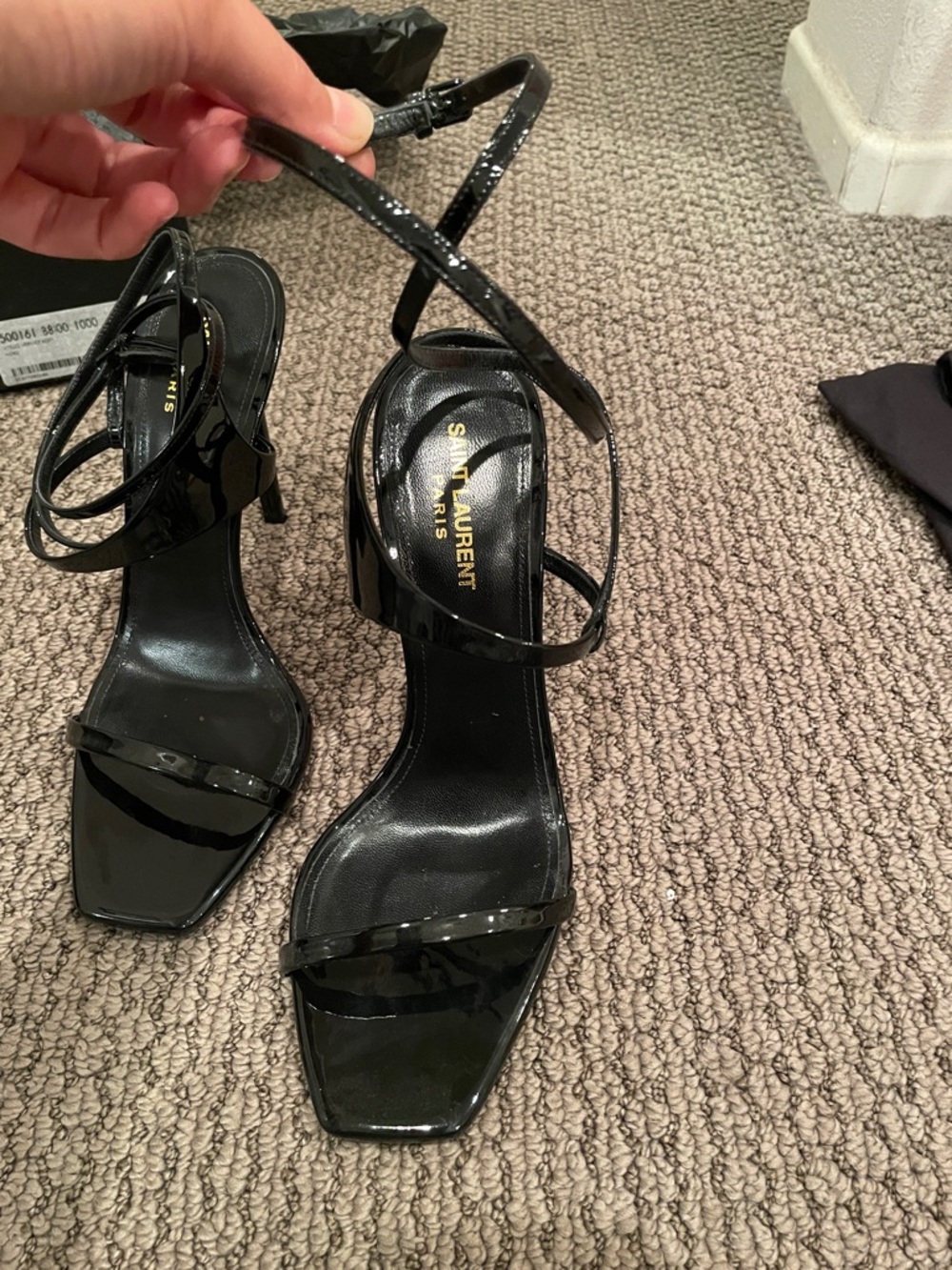Saint Laurent Amber Edie Sandal Heels - Picture 3 of 8